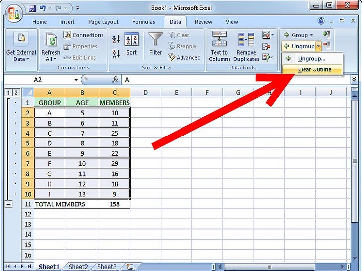 如何在Excel中操作组及分级显示