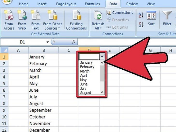如何在Excel 2007中添加下拉框