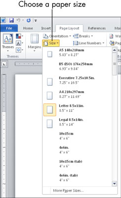 如何在Microsoft Word中选择纸张尺寸和方向？