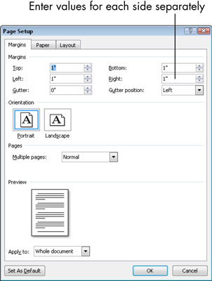如何在Microsoft Word中设置文档边距？