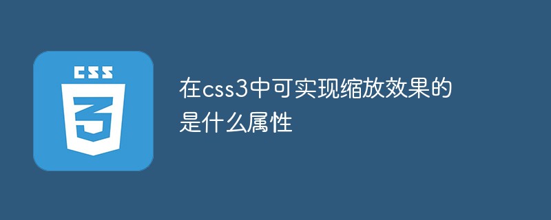 在css3中可实现缩放效果的是什么属性